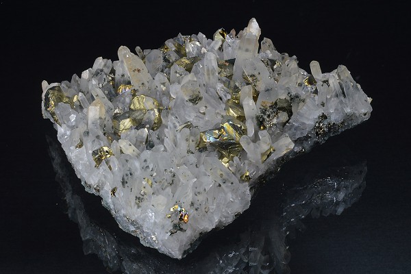 Iridescent Chalcopyrite, Quartz with inclusions