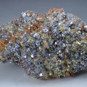 Chalcopyrite, Galena, iron oxide Quartz