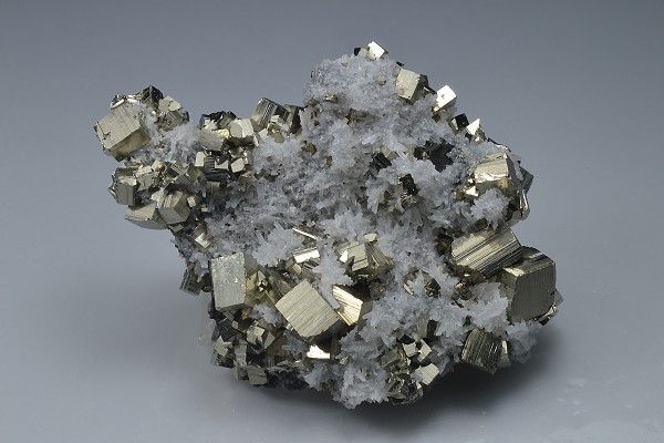 Pyrite, Quartz, Sphalerite - floater