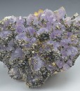 Quartz var.Amethyst, Pyrite