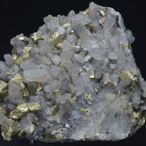 Chalcopyrite on Quartz