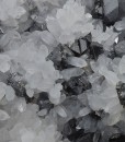 Pyrite on Sphalerite, Quartz