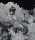 Pyrite on Sphalerite, Quartz