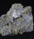Quartz var.Amethyst, Chalcopyrite