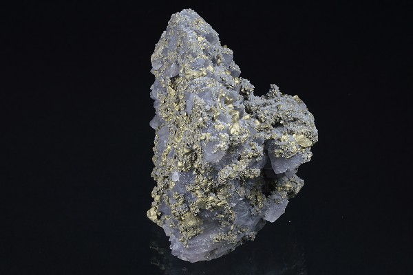 Quartz var.Amethyst, Chalcopyrite