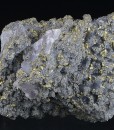 Quartz var.Amethyst, Chalcopyrite