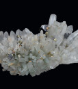Cleiophane on Quartz, Chalcopyrite, Calcite