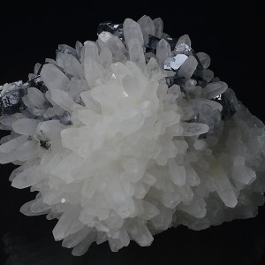 Galena and Chalcopyrite on Quartz, Sphalerite