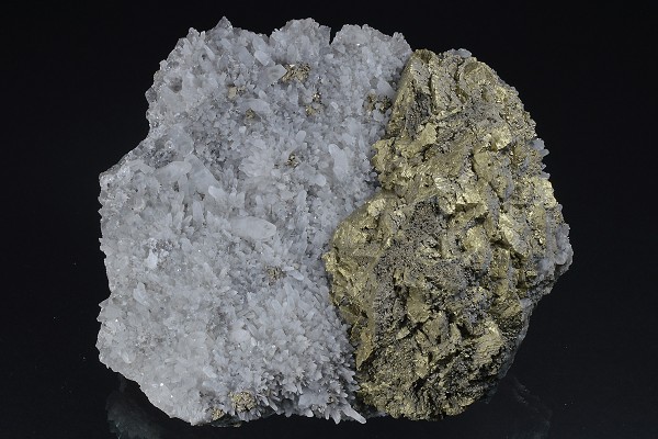 Chalcopyrite on Quartz
