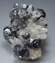 Cleiophane on Quartz, Galena