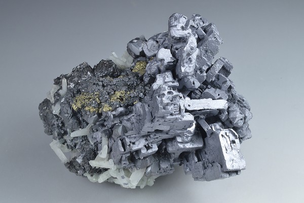 Skeletal Galena, Sphalerite, Quartz, Chalcopyrite