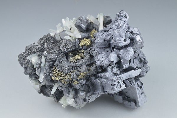 Skeletal Galena, Sphalerite, Quartz, Chalcopyrite