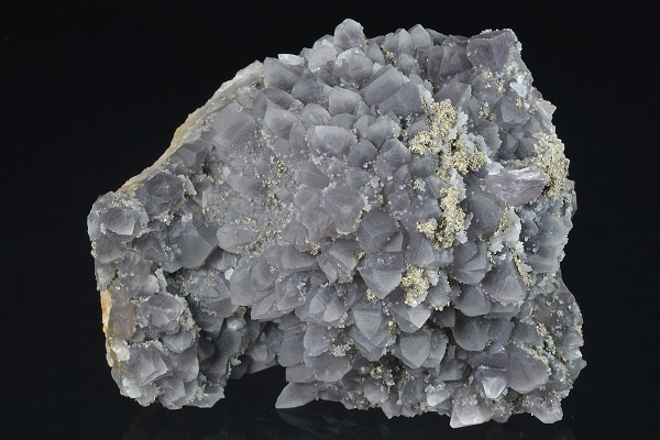 Quartz var.Amethyst, Chalcopyrite