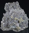 Quartz var.Amethyst, Chalcopyrite