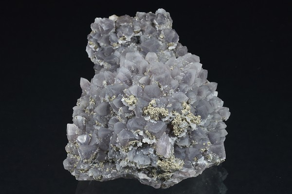 Quartz var.Amethyst, Chalcopyrite