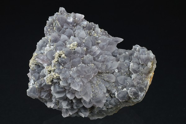 Quartz var.Amethyst, Chalcopyrite