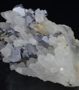 Galena and Chalcopyrite on Quartz, Sphalerite