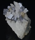 Galena and Chalcopyrite on Quartz, Sphalerite