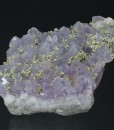 Quartz var.Amethyst, Chalcopyrite