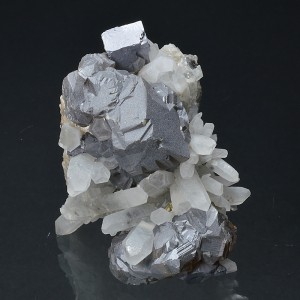 Cleiophane on Quartz, Galena