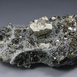 Pyrite, Quartz, Chalcopyrite
