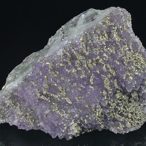 Quartz var.Amethyst, Pyrite