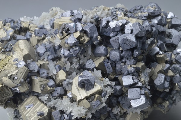Pyrite, Galena, Quartz, Sphalerite