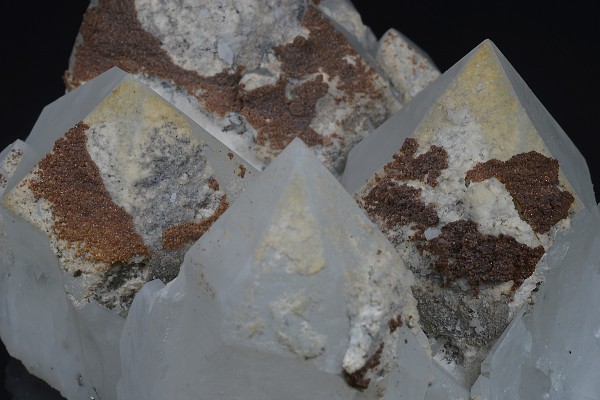 Quartz, Rhodochrosite, Calcite