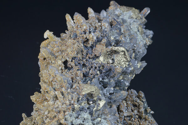 Quartz, Chalcopyrite, Rhodochrosite - floater
