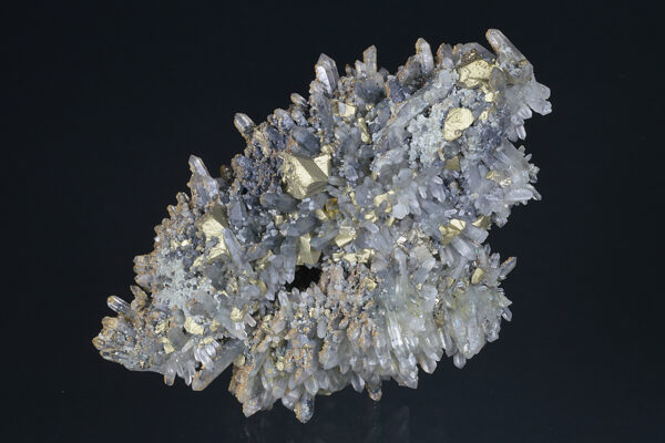 Quartz, Chalcopyrite, Rhodochrosite - floater