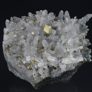 Quartz with inclusions, Chalcopyrite, Pyrite