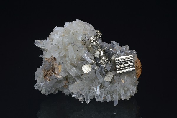 Pyrite on Quartz