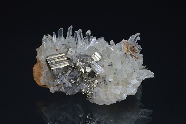 Pyrite on Quartz