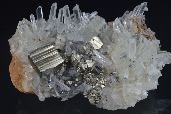 Pyrite on Quartz