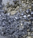 Galena on Pyrite, Quartz
