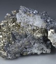 Galena on Pyrite, Quartz