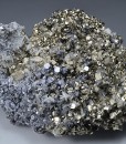 Galena on Pyrite, Quartz
