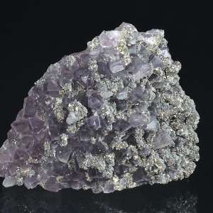 Quartz var.Amethyst, Pyrite