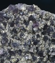 Quartz var.Amethyst, Pyrite