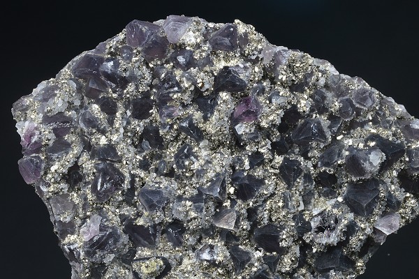 Quartz var.Amethyst, Pyrite