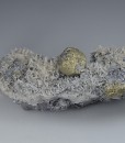 Chalcopyrite on Quartz, Sphalerite, Galena