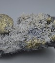 Chalcopyrite on Quartz, Sphalerite, Galena