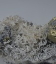 Chalcopyrite on Quartz, Sphalerite, Galena