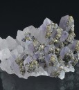 Quartz var.Amethyst, Chalcopyrite