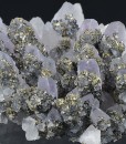 Quartz var.Amethyst, Chalcopyrite