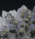 Quartz var.Amethyst, Chalcopyrite