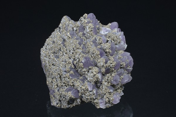 Quartz var.Amethyst, Chalcopyrite, Pyrite