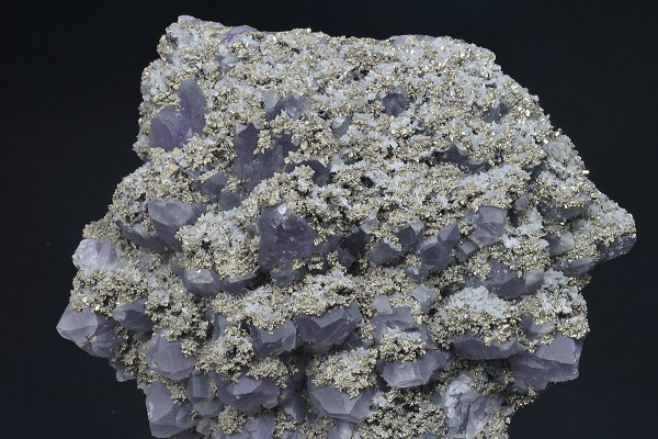 Quartz var.Amethyst, Chalcopyrite, Pyrite