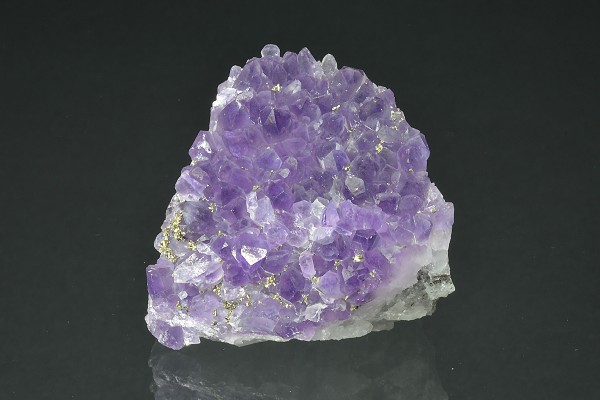 Quartz var.Amethyst, Pyrite