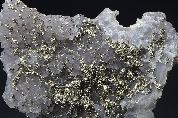 Quartz var.Amethyst, Pyrite, Calcite
